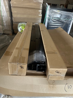 Alum 2"X2"X6' Corner Post for 4FT 3 Rail Panel Black