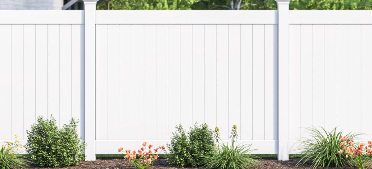Vinyl Fence Privacy Panels - White - 6FT H