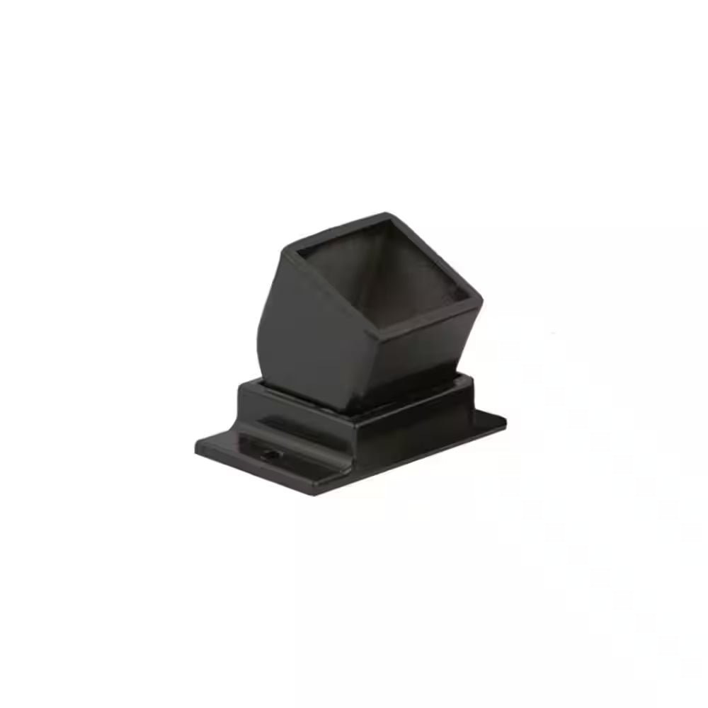 Black Aluminum Fence Adjustable Wall Mount