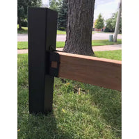 Black Aluminum Fence Bracket Kit (6-Pack)