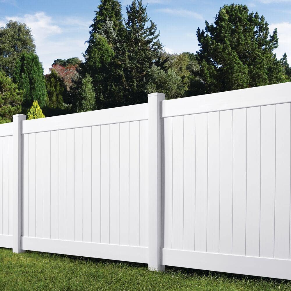 Linden 5 In. X 5 In. X 9 Ft. White Vinyl Routed Fence Line Post